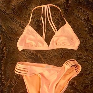 Orangey Peach strappy bikini